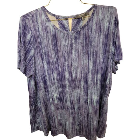 Lisa Rinna Collection Purple Top 1 X - Picture 1 of 7